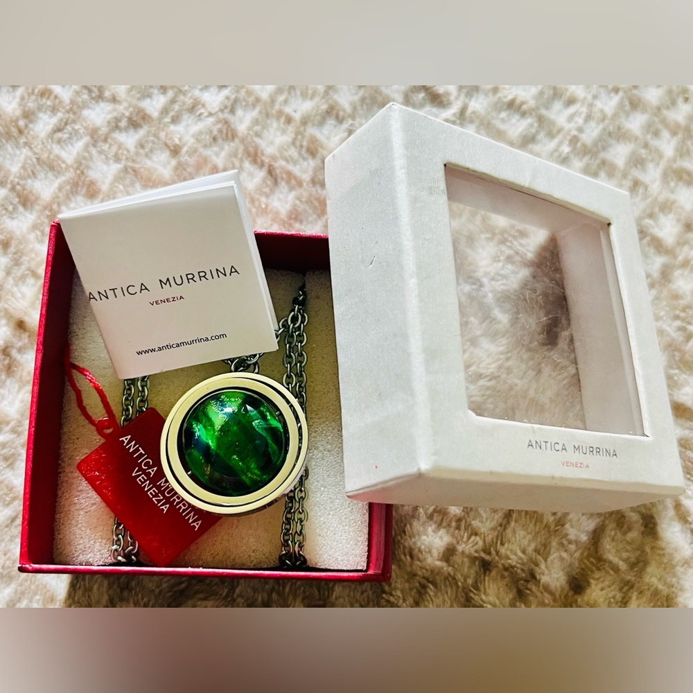 Antica Murrina zodiac Green Pendant Necklace